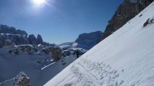 Traversing to the summit